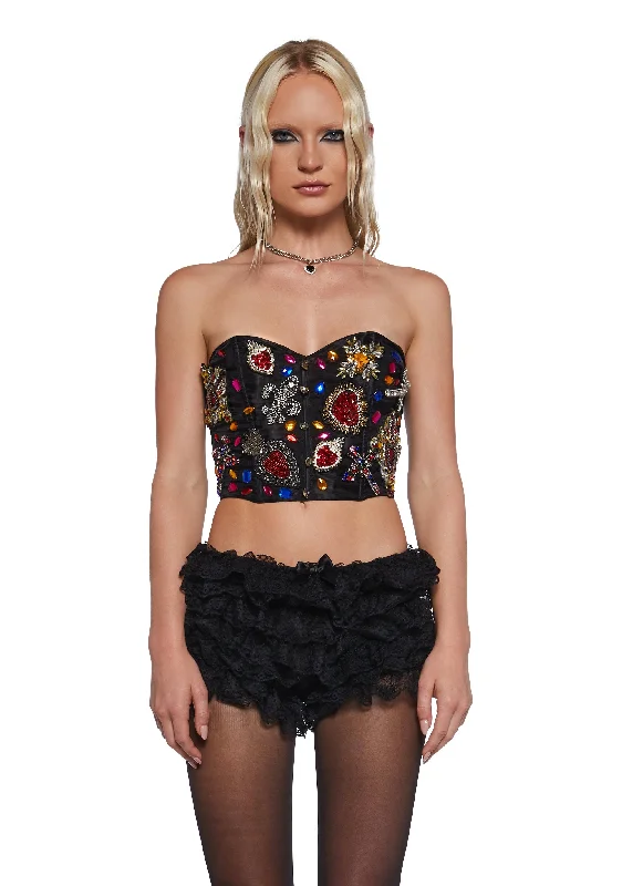 Timeless Women's Apparel Moments Of Couture Bustier Top - Black