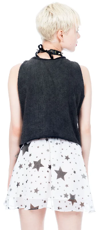 Women's Stylish Outdoor Outfit Hendrix Star Print Circle Mini Skirt