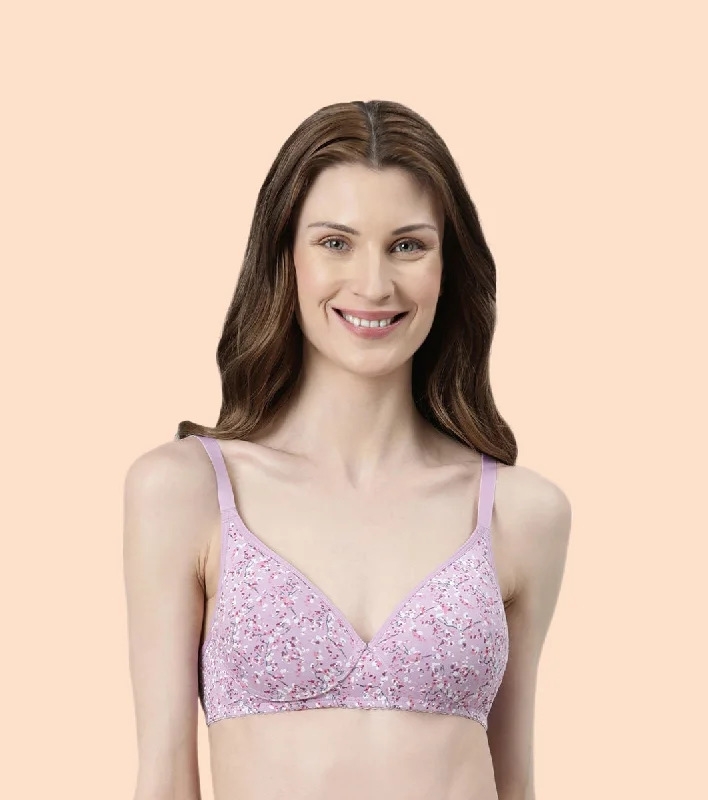 Women's Holiday Outfit Enamor Perfect Coverage Supima Cotton T-Shirt Bra For Everyday Comfort - Padded, Non-Wired Bra & Medium Coverage Bra | A039