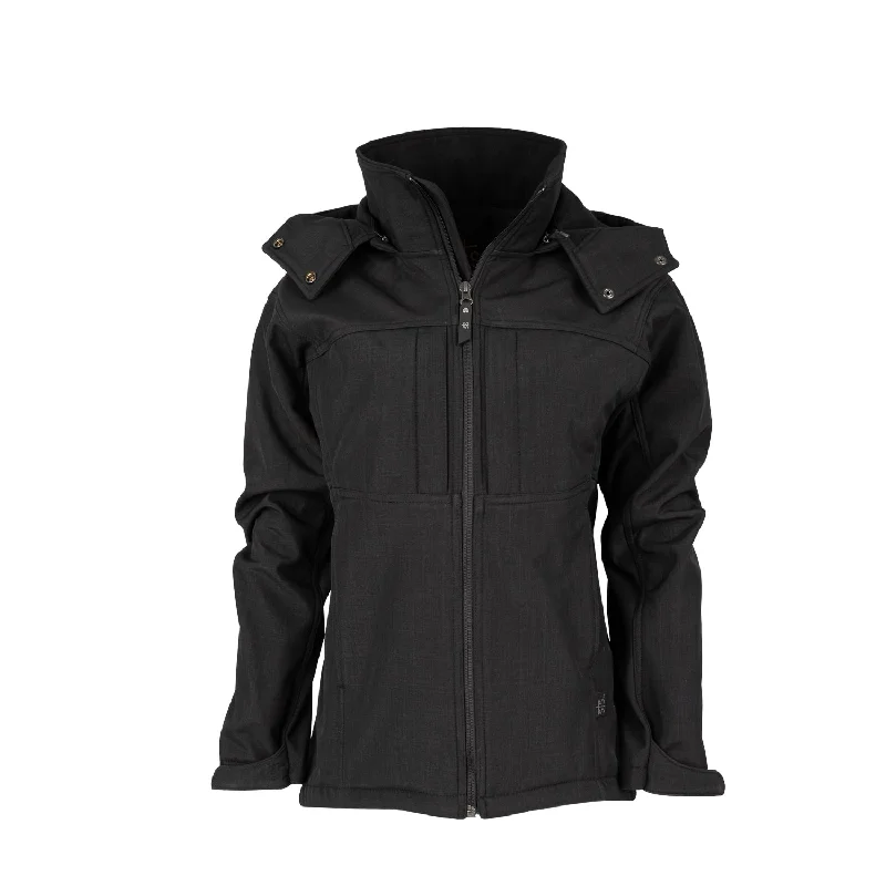Fashionable Women's Clothing STS Ranchwear Womens Weston Black Poly/Spandex Softshell Jacket
