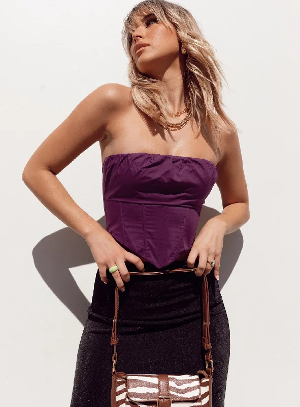 Sustainable Fashion Clothing For Women Bad Gal Bustier Purple