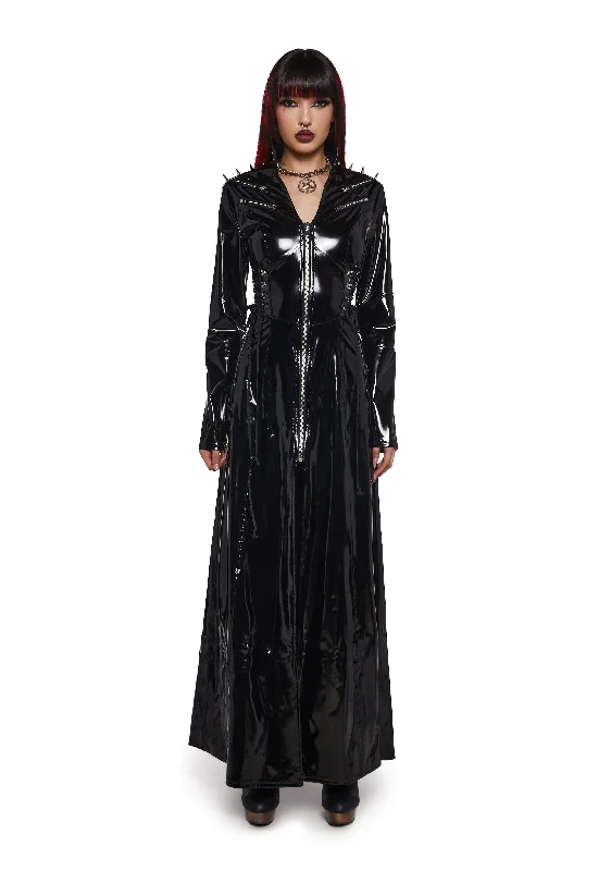 Women's Clothing For Work Fatal Trinity Patent Trench Coat