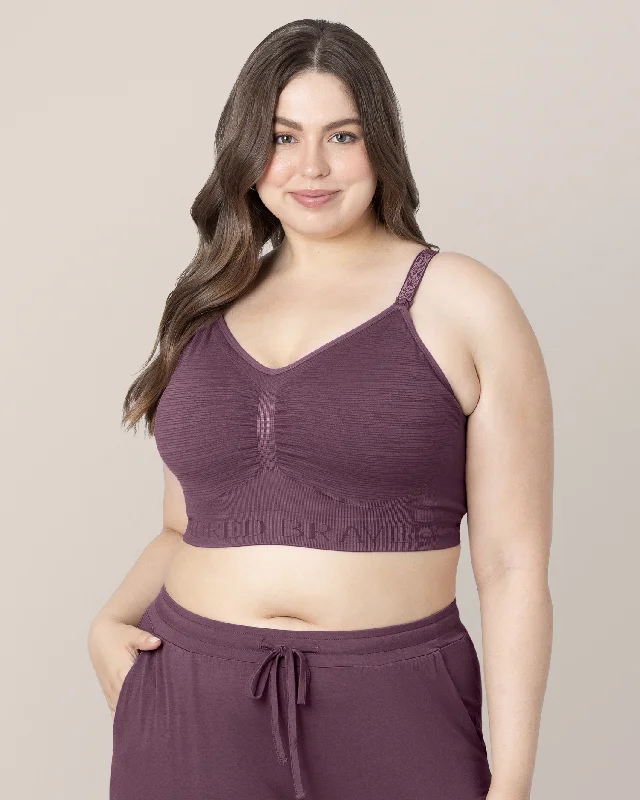 Women's High-Fashion Clothes Sublime® Hands-Free Pumping & Nursing Bra | Burgundy Plum