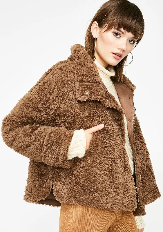 Women's Professional Garments Teddy Betty Puffer Jacket
