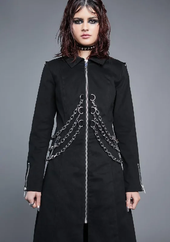 Women's Stylish Casual Garments Never Surrender Duster Coat