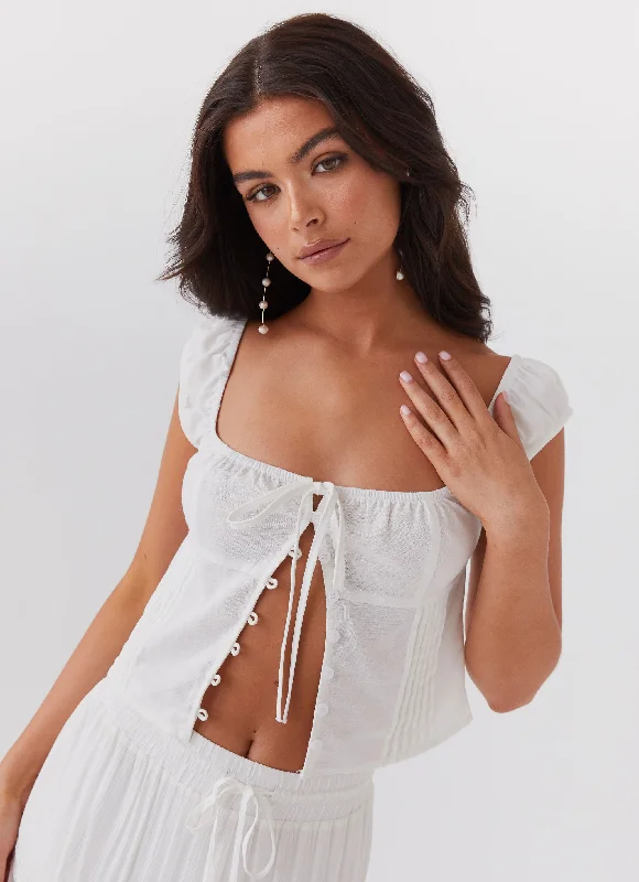 Women's Romantic Outfit Xanthe Bustier Top - Ivory Mist