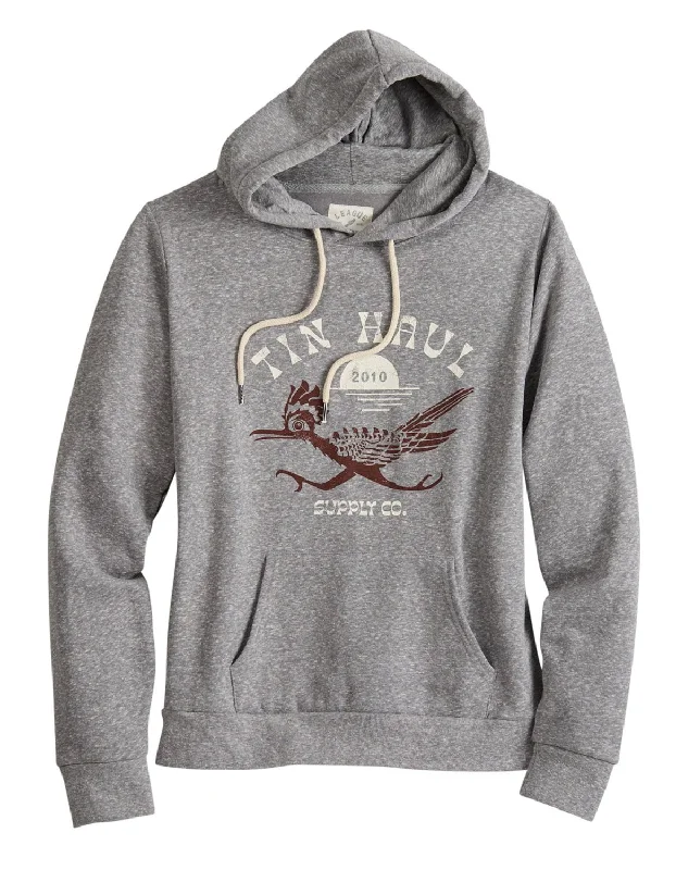 Women's Professional Attire Tin Haul Womens Road Runner Grey Cotton Blend Hoodie