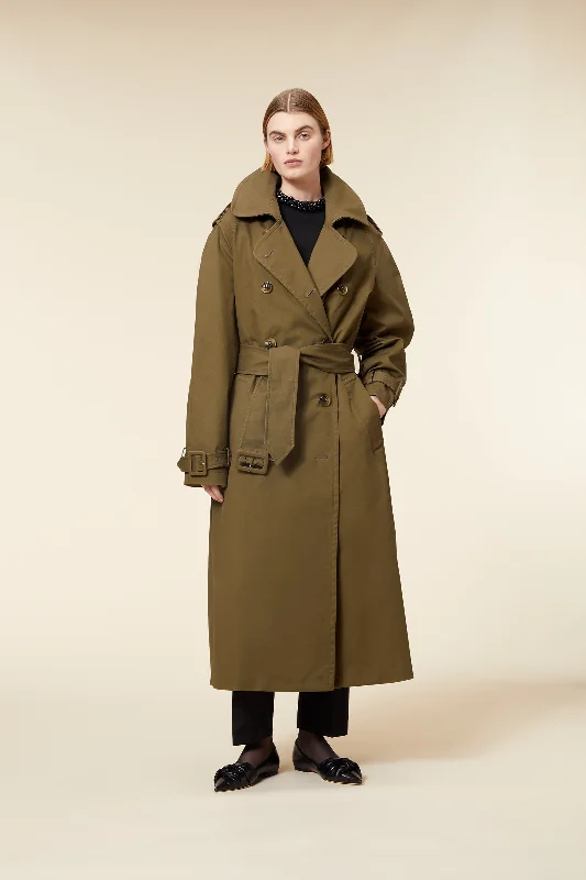 Women's Evening Garments MULTI LAYER GABARDINE TRENCHCOAT