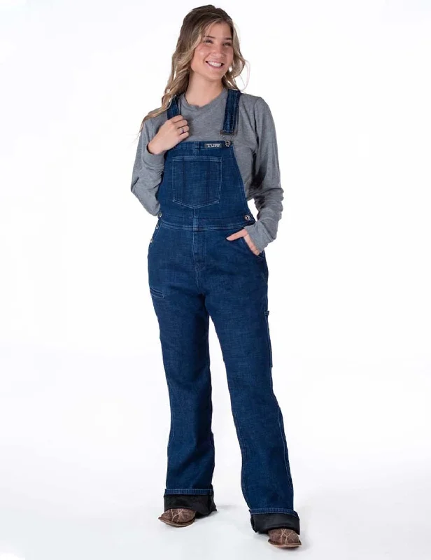 Women's Formal Clothes Cowgirl Tuff Womens Stretch Winter Dark Wash Cotton Blend Bib Overall Women's Formal Clothes Cowgirl Tuff Womens Stretch Winter Dark Wash Cotton Blend Bib Overall