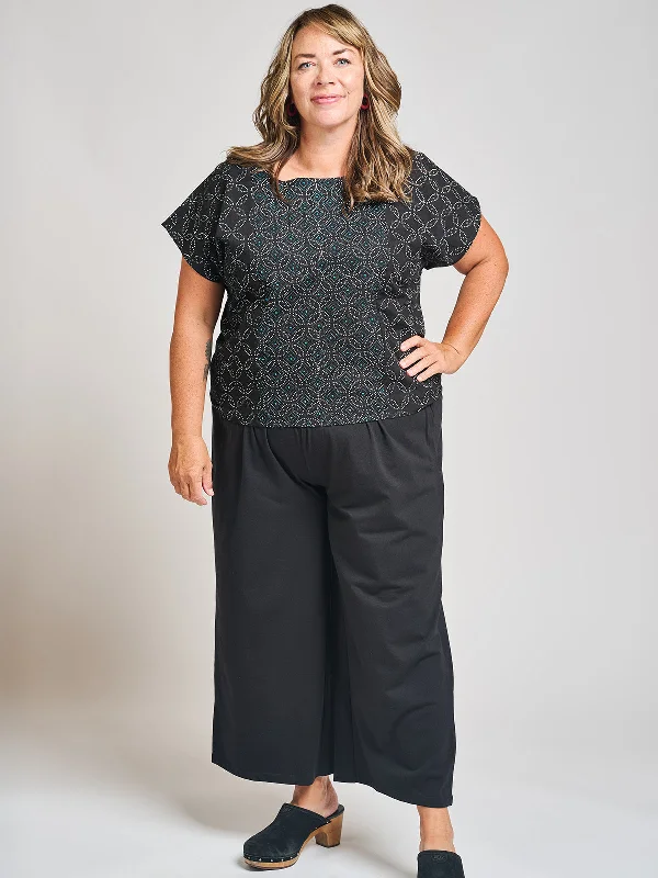 Casual Clothing For Women Fae Wide Leg Plus Size Pant - Black Jersey