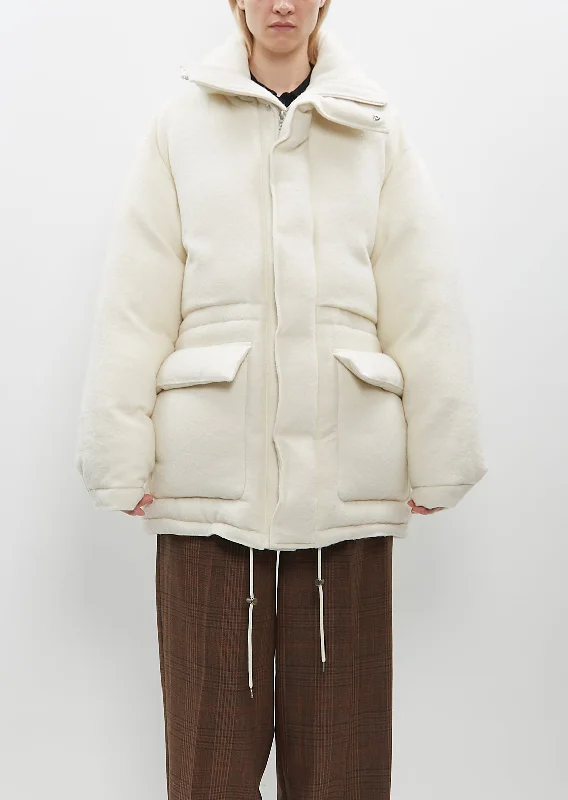 Women's Clothing And Garments Sets Brushed Alpaca Wool Down Blouson