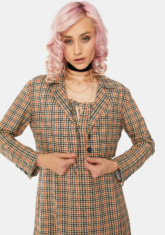 Women's Everyday Attire Country Check Noly Crop Blazer