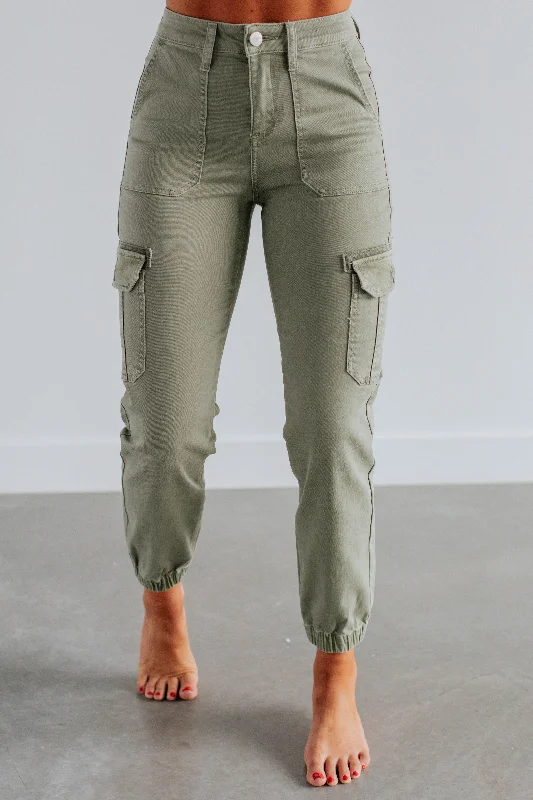 Women's Activewear Apparel Jadia Risen Cargo Pants - Sage