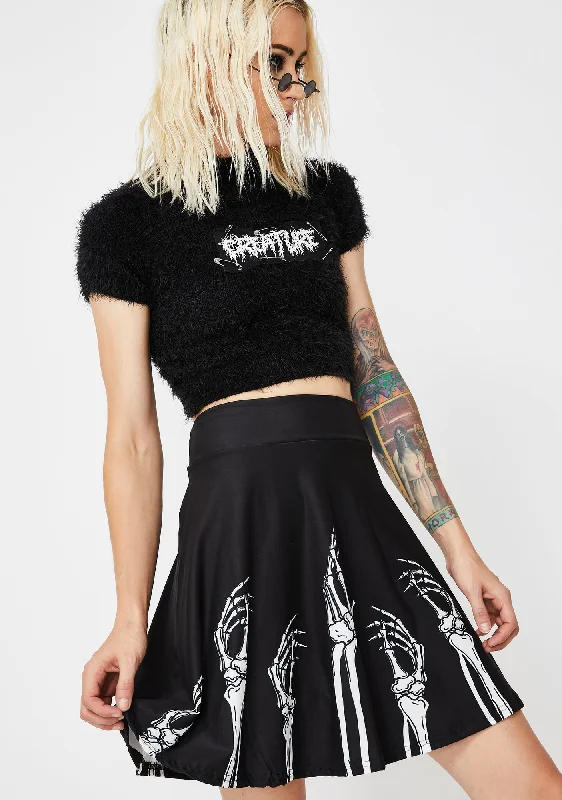 Formal Clothing For Women Hands Up N' Skirts Down Skater Skirt