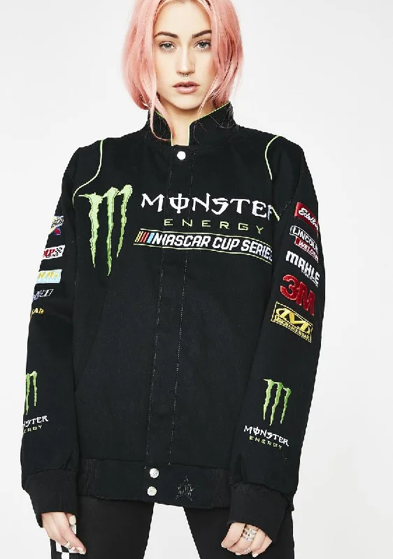 Formal Outfit For Women Monster Energy Twill Nascar Jacket