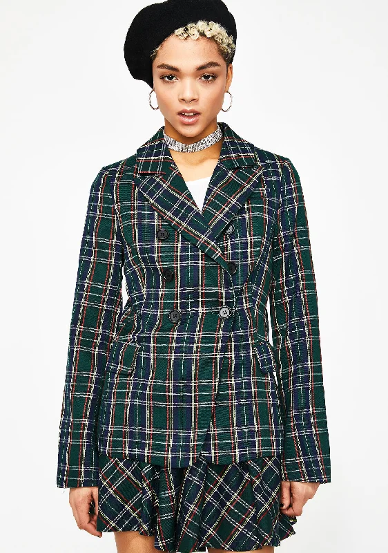 Women's Attire Designer Dollz Plaid Blazer