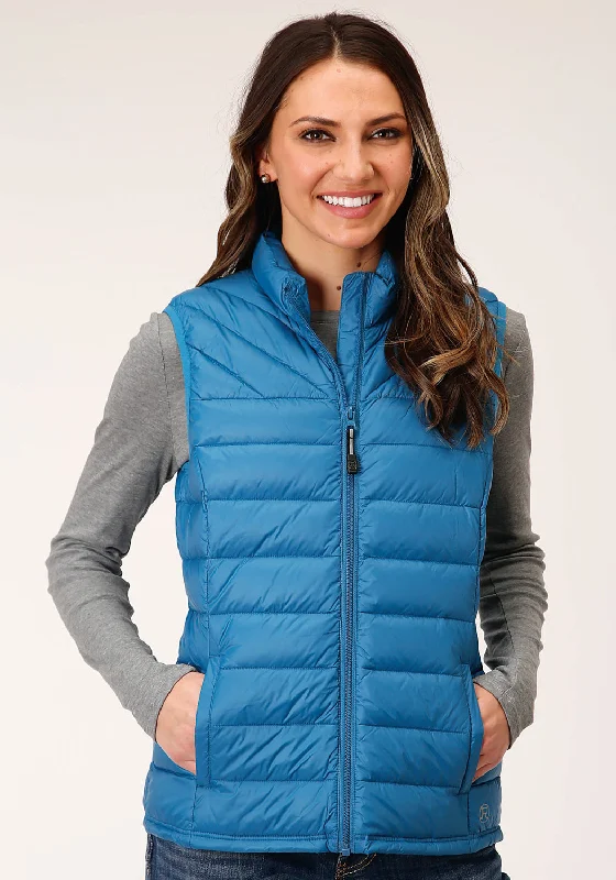 Women's Holiday Clothing Roper Womens Crushable Down Filled Teal 100% Nylon Softshell Vest Women's Holiday Clothing Roper Womens Crushable Down Filled Teal 100% Nylon Softshell Vest