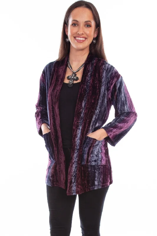 Stylish Women's Outerwear Apparel Scully Womens Two Pockets Plum Nylon Viscose Cardigan Sweater Stylish Women's Outerwear Apparel Scully Womens Two Pockets Plum Nylon Viscose Cardigan Sweater