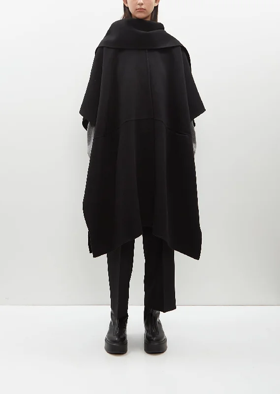 Women's Chic Outfit Wool Double Scarf Coat