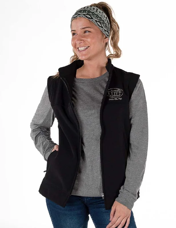 Fashionable Women's Casual Apparel Cowgirl Tuff Womens Stretch Black Nylon Softshell Vest Fashionable Women's Casual Apparel Cowgirl Tuff Womens Stretch Black Nylon Softshell Vest