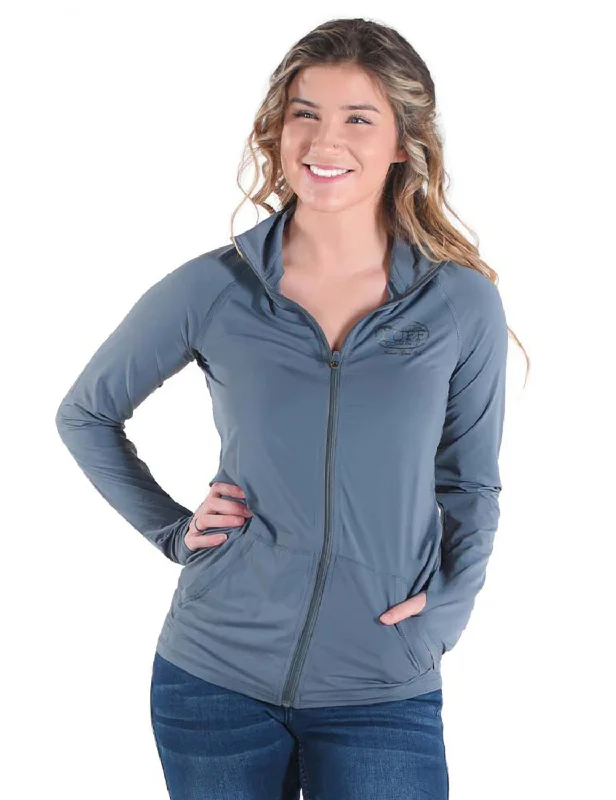 Women's Clothes For Special Occasions Cowgirl Tuff Womens Cooling UPF Steel Gray Nylon Softshell Jacket Women's Clothes For Special Occasions Cowgirl Tuff Womens Cooling UPF Steel Gray Nylon Softshell Jacket
