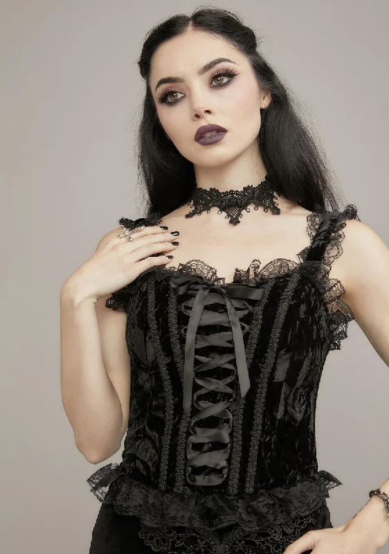 Vintage-Inspired Garments Wicked Killer In Me Velvet Bustier