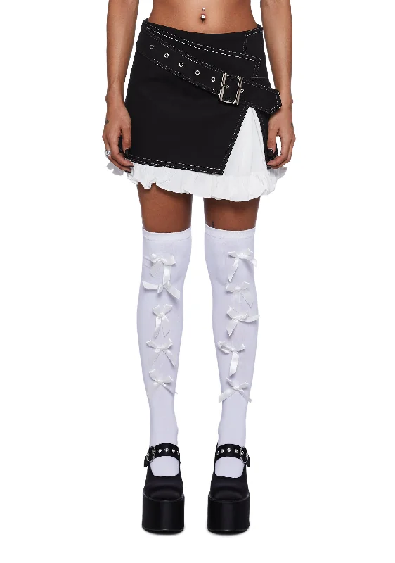 High-Fashion Women's Clothing Mary Jane Denim Skirt