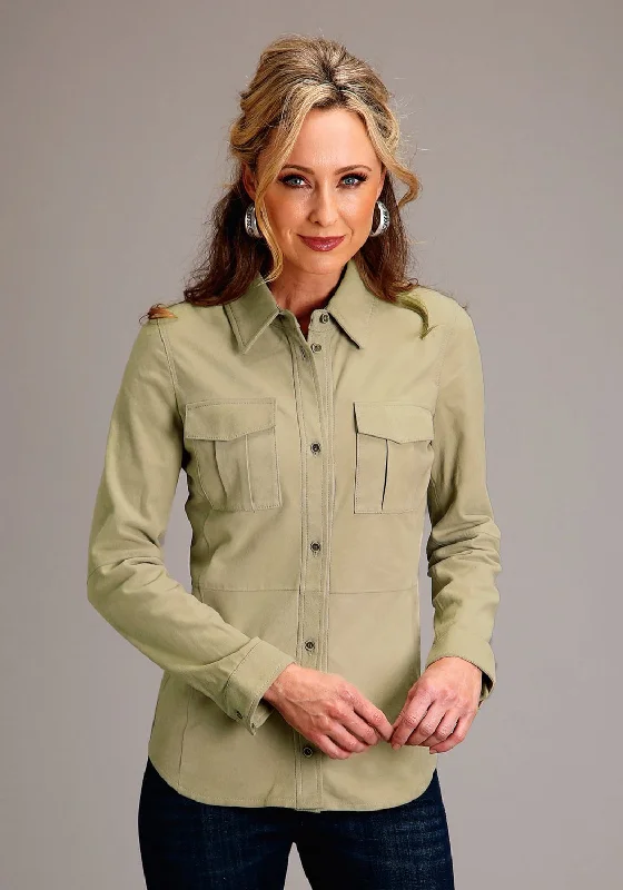 Comfortable Outfit For Women Stetson Womens Flap Pockets Cream Leather Leather Jacket Comfortable Outfit For Women Stetson Womens Flap Pockets Cream Leather Leather Jacket