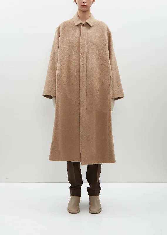 Women's Clothing With Trendy Designs Brushed Alpaca Wool Car Coat