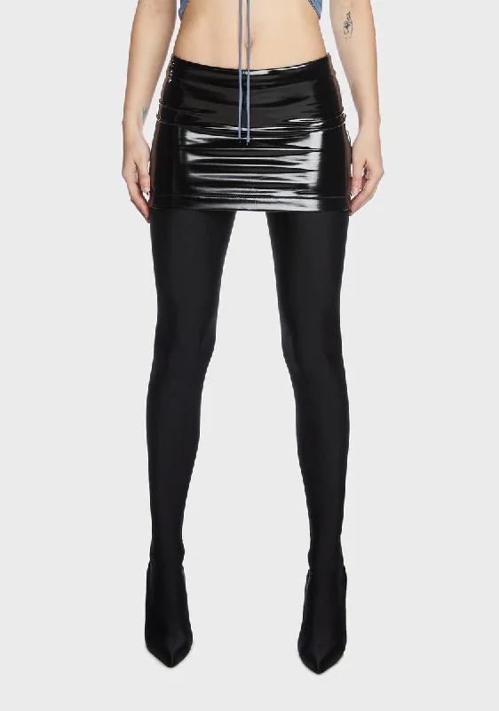 Women's Professional Attire Electra Vinyl Mini Skirt