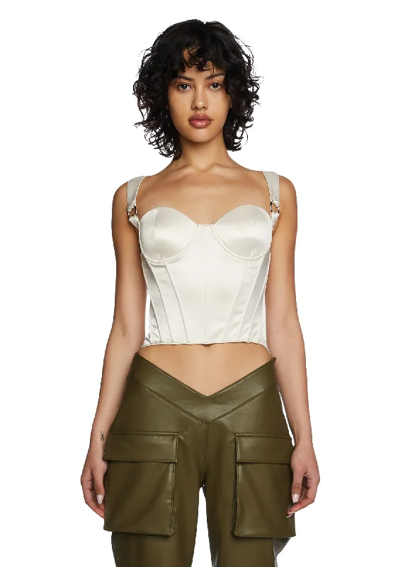 Casual Garments For Women Hard To Handle Bustier Top - Ivory