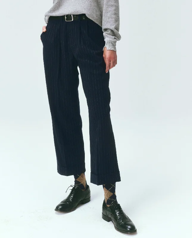 Affordable Women's Outfit The Tradesman Pant. -- Navy Pin Stripe