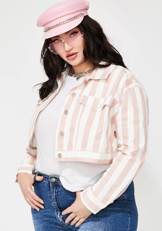 Women's Clothing Apparel Good Feelz Striped Jacket