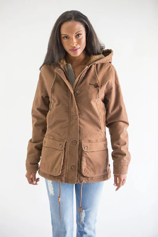 Women's Professional Clothes Kimes Ranch Womens Awa Brown Cotton Blend Cotton Jacket Women's Professional Clothes Kimes Ranch Womens Awa Brown Cotton Blend Cotton Jacket