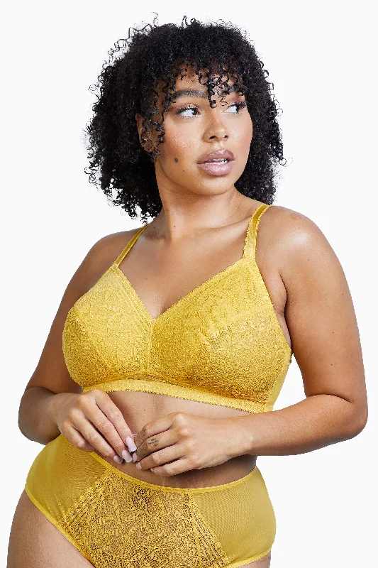 Women's Casual Garments Emma Mustard Yellow Ultimate Comfort Wireless Bra