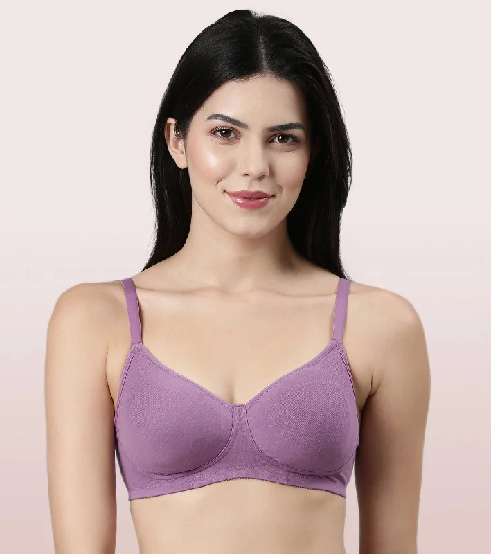 Women's Chic Outfit Enamor Fab-Cool Stretch Cotton Everyday Bra for Women- High Coverage, Non Padded and Wirefree