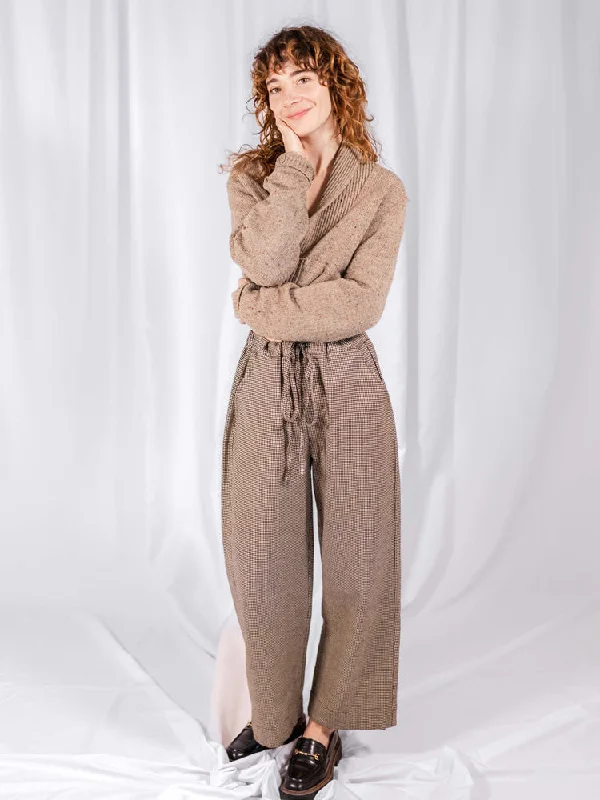 Women's Outfit Emmy Drawstring Pant - Houndstooth