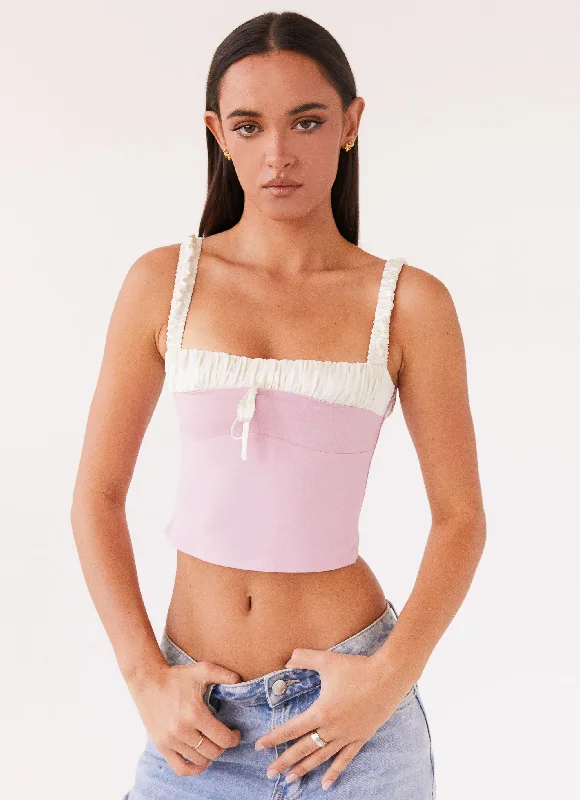 Stylish Women's Outfit Ryder Bustier Top - Pink