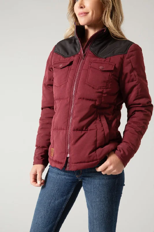 Women's Tops And Clothing Kimes Ranch Womens Wyldfire Dark Wine 100% Polyester Insulated Jacket Women's Tops And Clothing Kimes Ranch Womens Wyldfire Dark Wine 100% Polyester Insulated Jacket