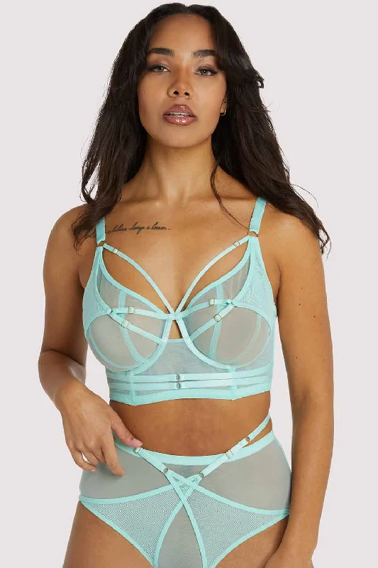 Women's Chic Apparel Eddie Aqua Crossover Wrap Bra