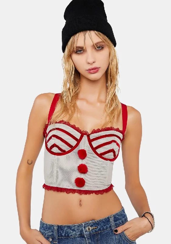 Stylish Outerwear Clothing For Women Killer Clown Bustier Top