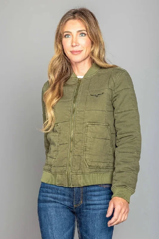 Casual Chic Women's Clothes Kimes Ranch Womens Bronc Bomber Sage 100% Cotton Cotton Jacket Casual Chic Women's Clothes Kimes Ranch Womens Bronc Bomber Sage 100% Cotton Cotton Jacket