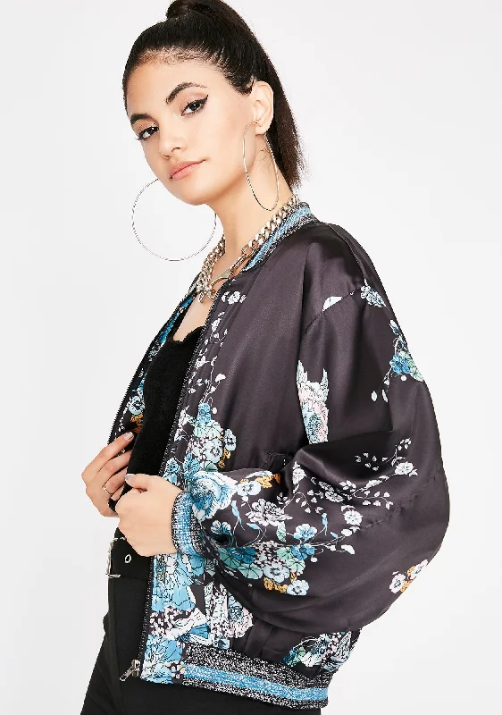 Casual Attire For Women Spill The Tea Bomber Jacket