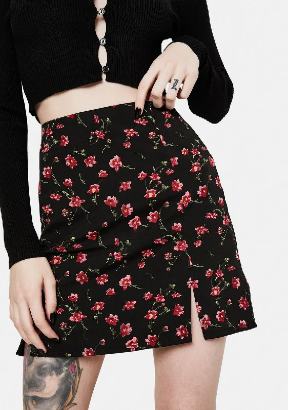 Women's Chic Outfit Kaya Floral Mini Skirt