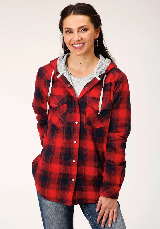Trendy Athleisure Clothing For Women Roper Womens Red 100% Cotton Thermal Lined Hooded Jacket Trendy Athleisure Clothing For Women Roper Womens Red 100% Cotton Thermal Lined Hooded Jacket