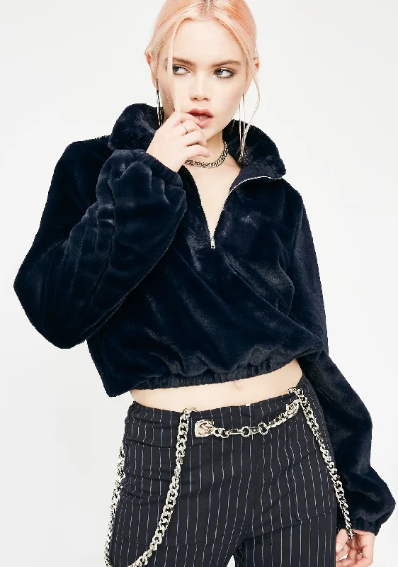Women's Resort Attire My Rulez Crop Pullover
