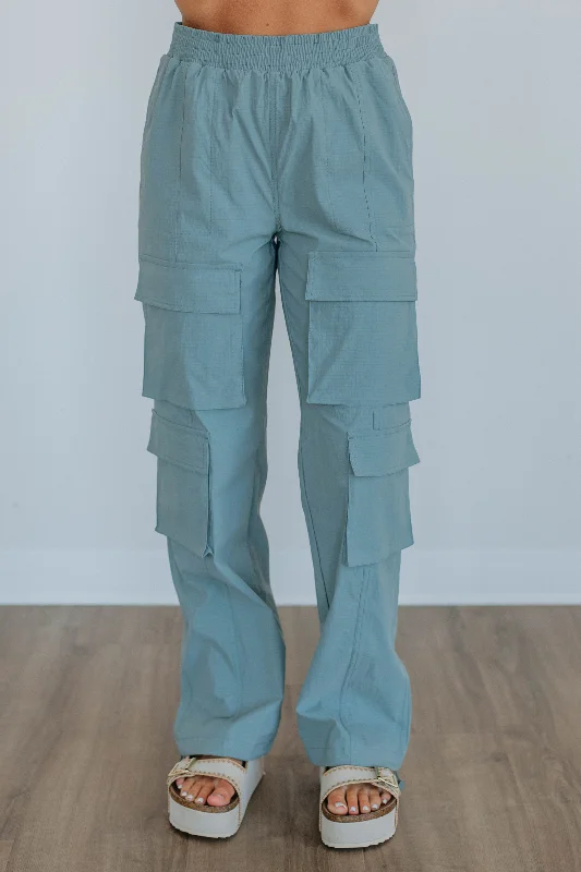 Stylish Clothes For Women Waylon Cargo Pants - Dusty Blue