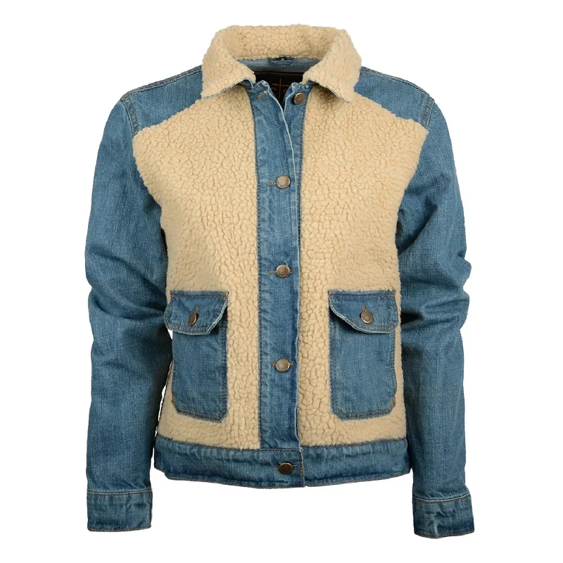 Women's Active Garments For Workouts STS Ranchwear Womens The Hadley Sherpa Denim 100% Cotton Cotton Jacket Women's Active Garments For Workouts STS Ranchwear Womens The Hadley Sherpa Denim 100% Cotton Cotton Jacket