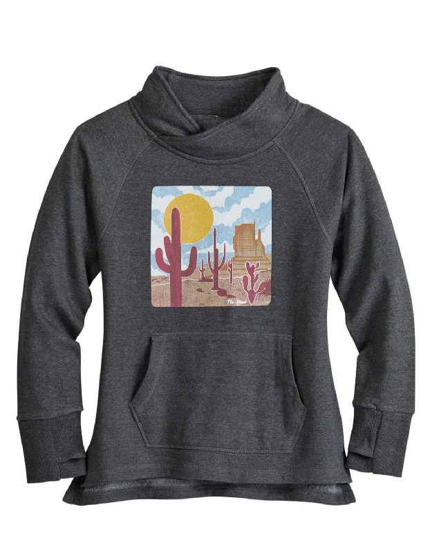Women's Sporty Chic Clothes Tin Haul Womens Desert Scenery Grey Cotton Blend Pullover Sweater Women's Sporty Chic Clothes Tin Haul Womens Desert Scenery Grey Cotton Blend Pullover Sweater