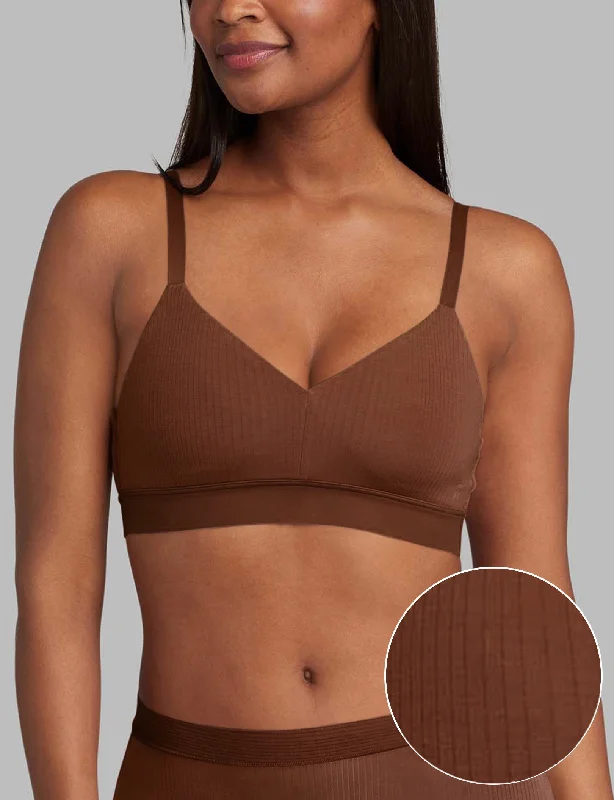 Women's Attire Second Skin Luxe Rib Triangle Bralette